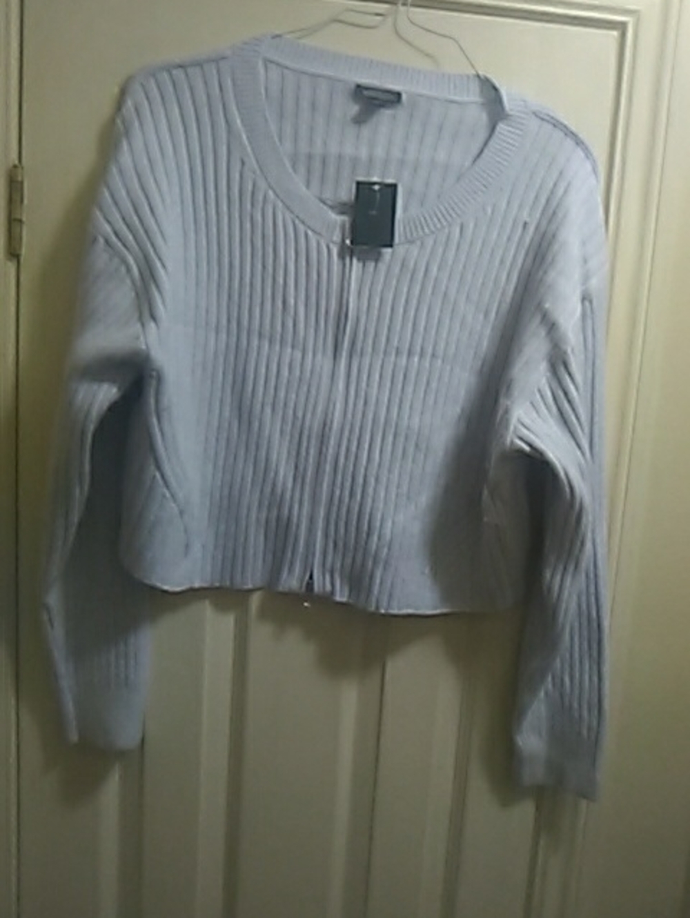💲2⃣5⃣▶wild fable Light Blue Ribbed Cropped Sweatshirt